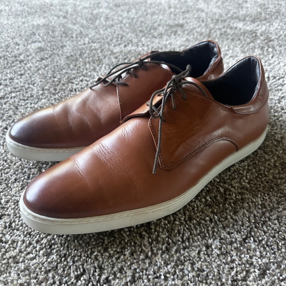$350 - BRUNO MAGLI Gio Leather Plain Toe Derby in Cognac Size 12. main image 7